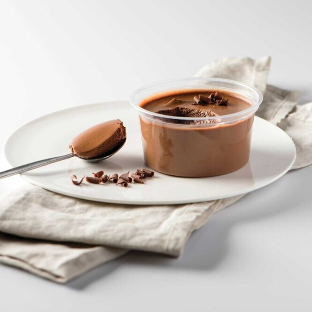 C/12PC BELGIAN CHOC MOUSSE 110GR BELDESSERT CUP WITH LID