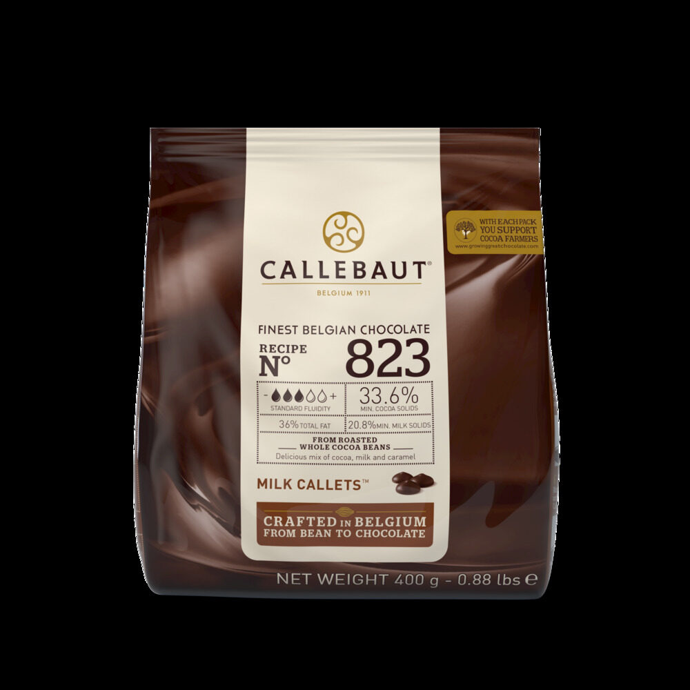 C/7X400G MELK CHOCOLADE 823 CALLEBAUT CALLETS 823-E0-D94
