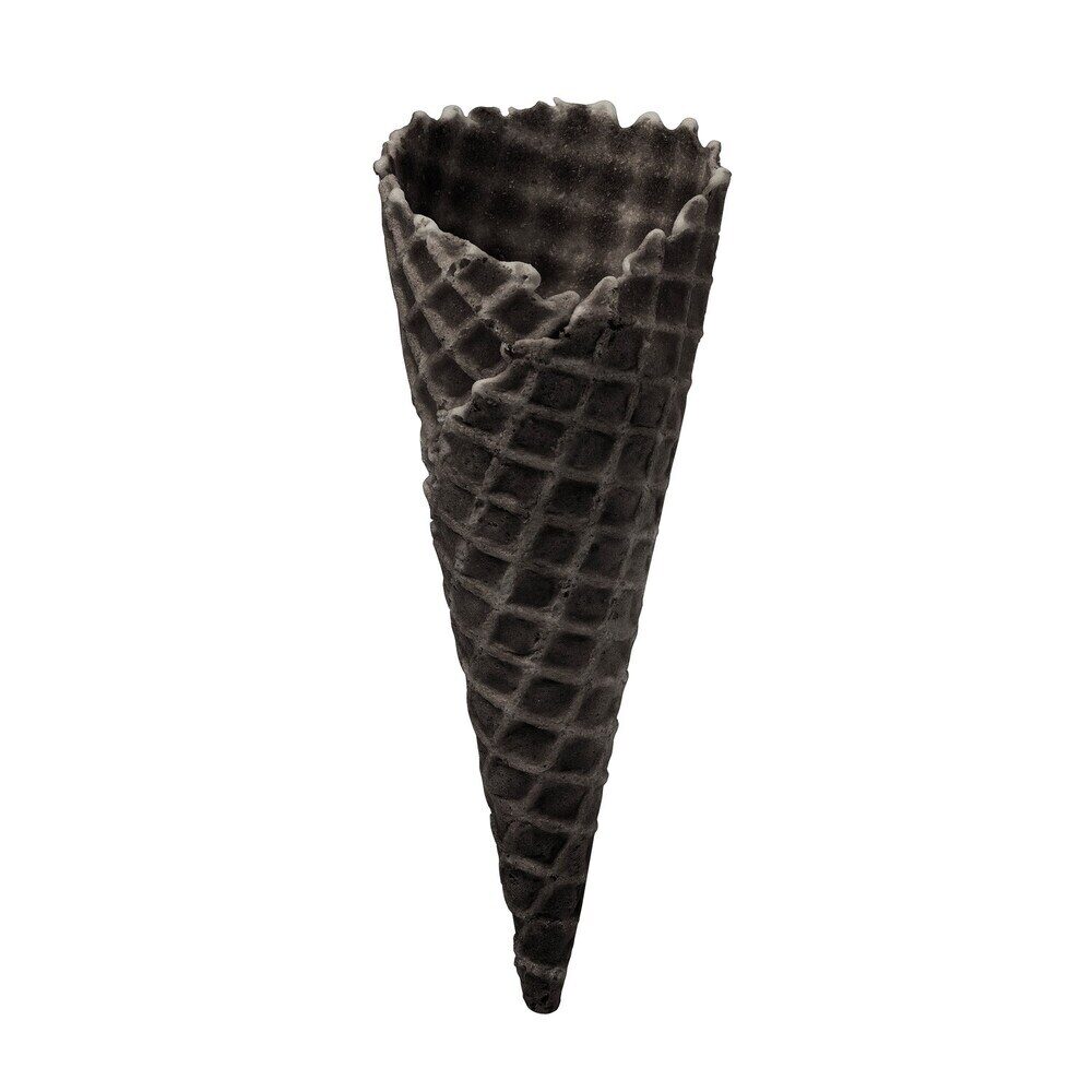 X140ST IJSBISCUIT - CORNET ZWART/VANILLE D48MM H155MM NIC