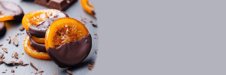Banner gedroogd fruit chocolade