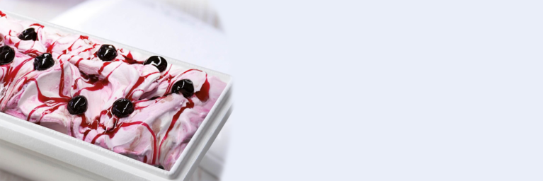 Banner verpakkingen ijs