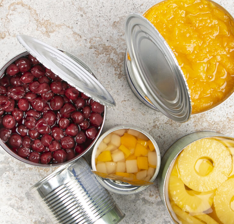 Canned fruit productrange