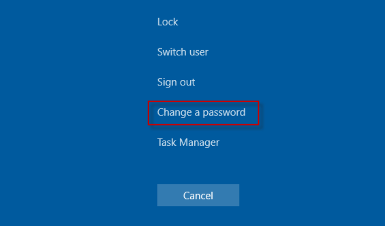 Change a password